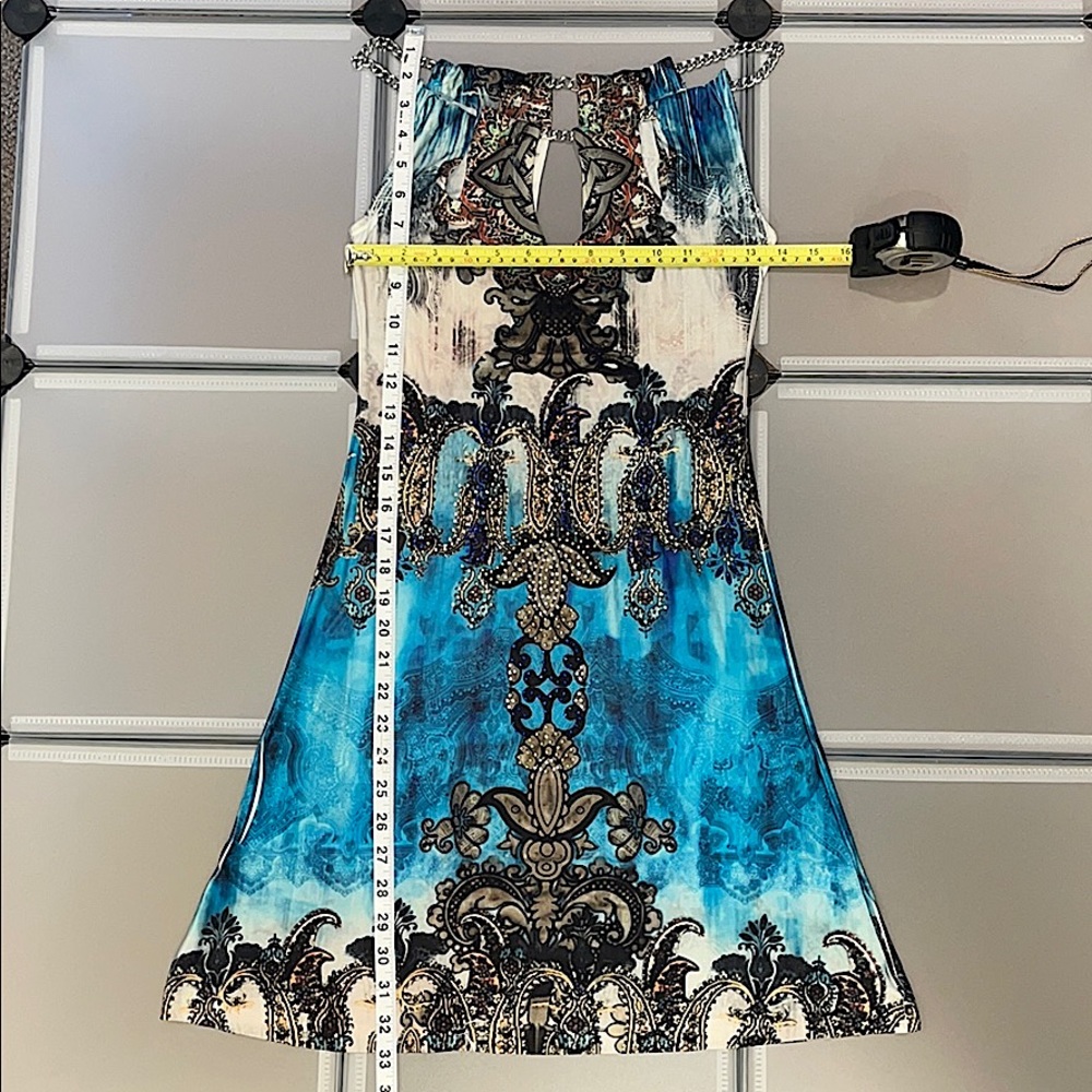 Western Printed Rhinestone Dress - Picture 5 of 8